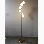 Cressier | Creative Spiral Floor Lamp with Glass Balls Lampshade
