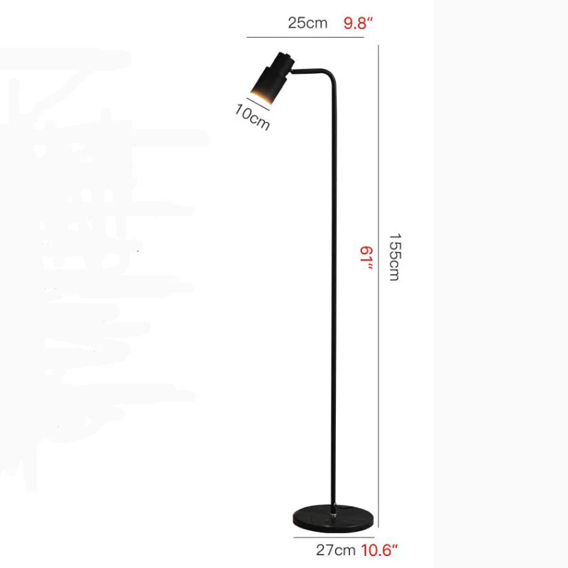 Dallenwil | Minimalistic Gold Floor Lamp with Marble Base
