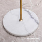 Dallenwil | Minimalistic Gold Floor Lamp with Marble Base