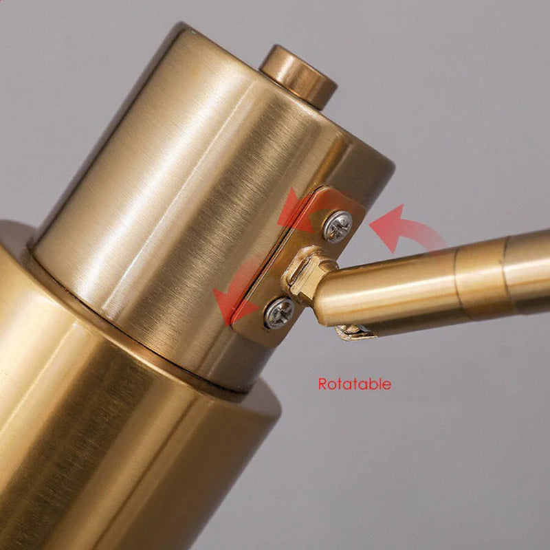 Dallenwil | Minimalistic Gold Floor Lamp with Marble Base