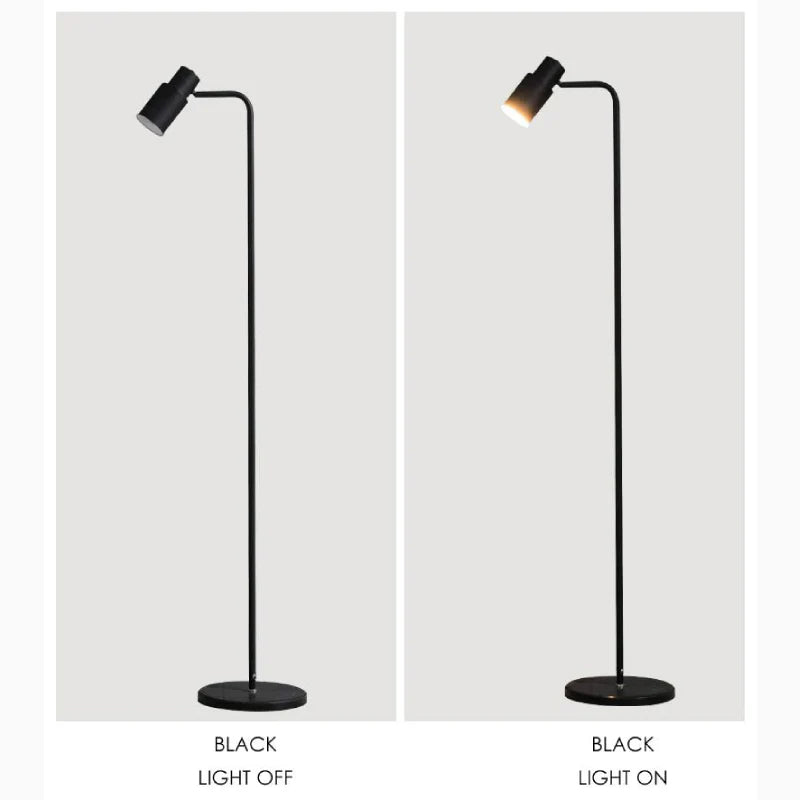 Dallenwil | Minimalistic Gold Floor Lamp with Marble Base