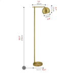 Davos | Black/Gold Minimalistic Reading Floor Lamp