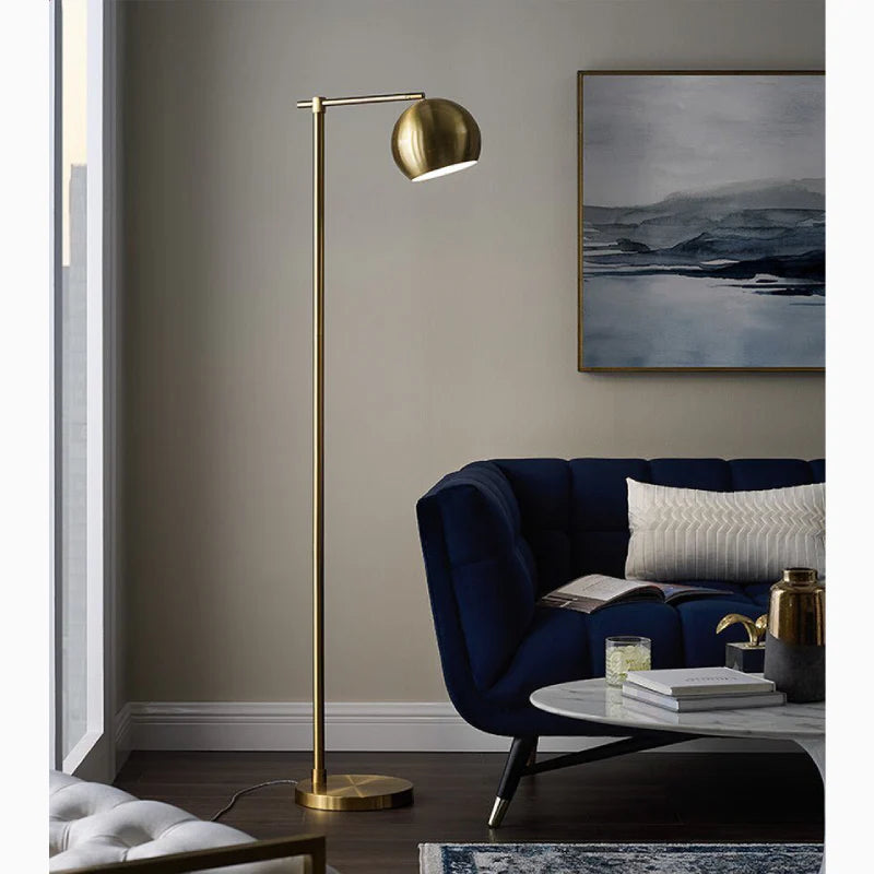 Davos | Black/Gold Minimalistic Reading Floor Lamp
