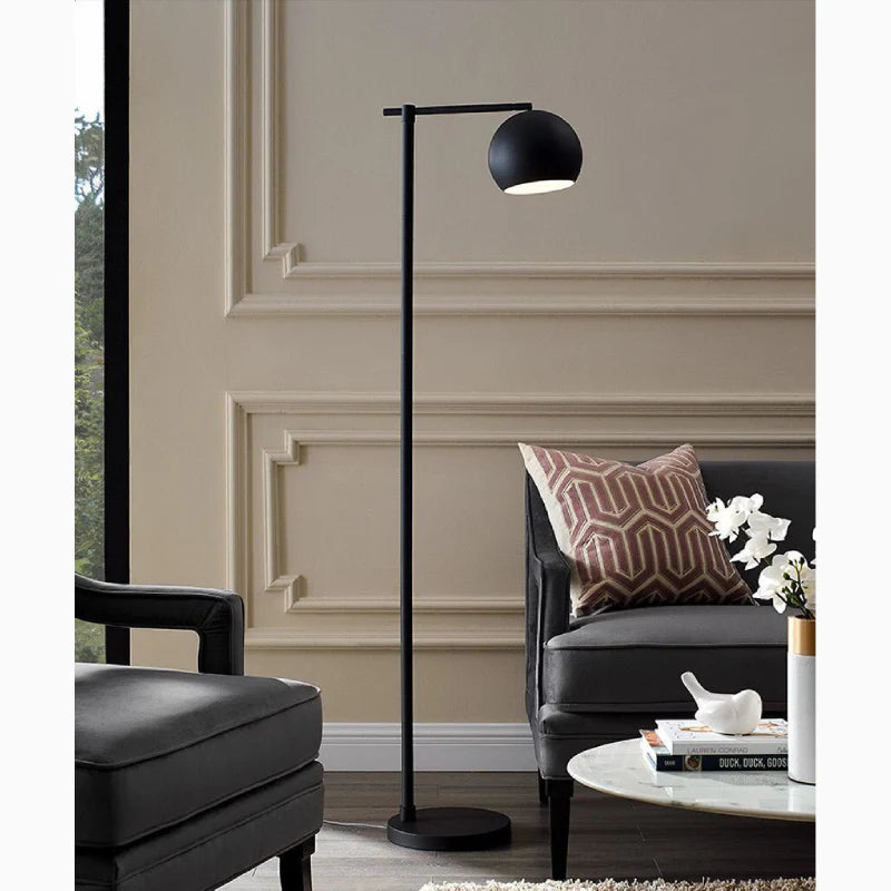 Davos | Black/Gold Minimalistic Reading Floor Lamp