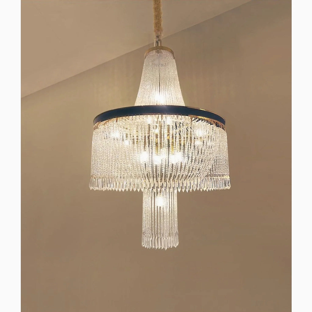 Deiva Marina | Luxury Large Spiral Crystal Chandelier for Staircase