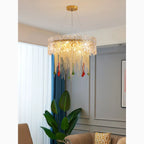 Delemont | Creative Drum Crystal LED Pendant Chandelier for Living Room