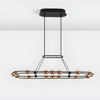 Diano Marina | Black Hanging Chandelier with Spheres Design