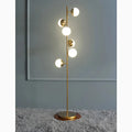 Diemtigen | Elegant Golden Metal LED Floor Lamp With Acrylic Balls