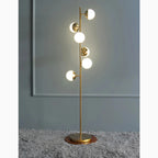 Diemtigen | Elegant Golden Metal LED Floor Lamp With Acrylic Balls
