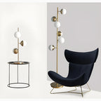 Diemtigen | Elegant Golden Metal LED Floor Lamp With Acrylic Balls