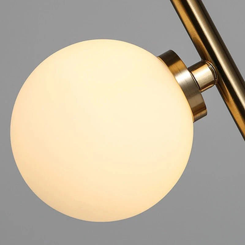 Diemtigen | Elegant Golden Metal LED Floor Lamp With Acrylic Balls