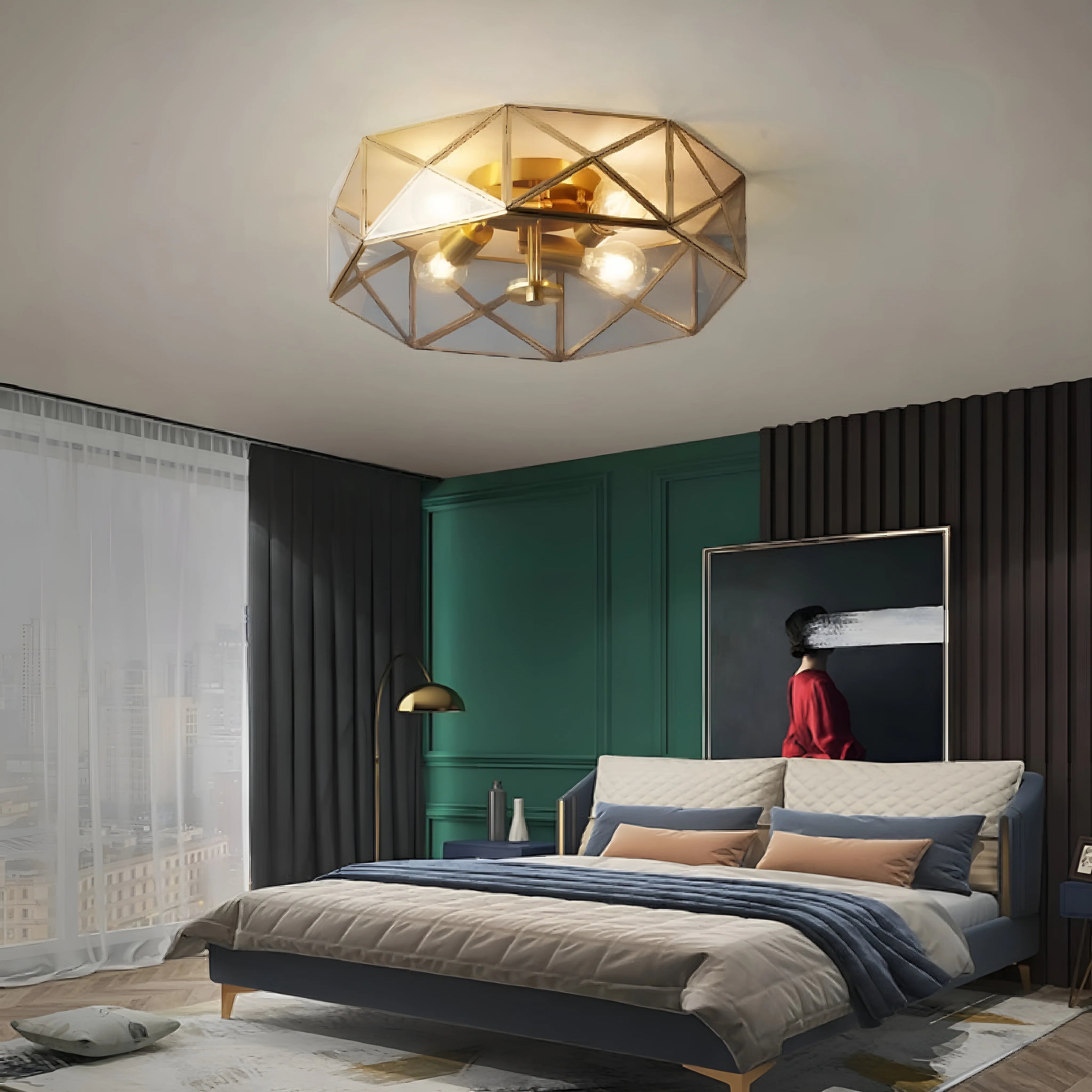 Dietikon | Modern LED Copper Ceiling Lamp