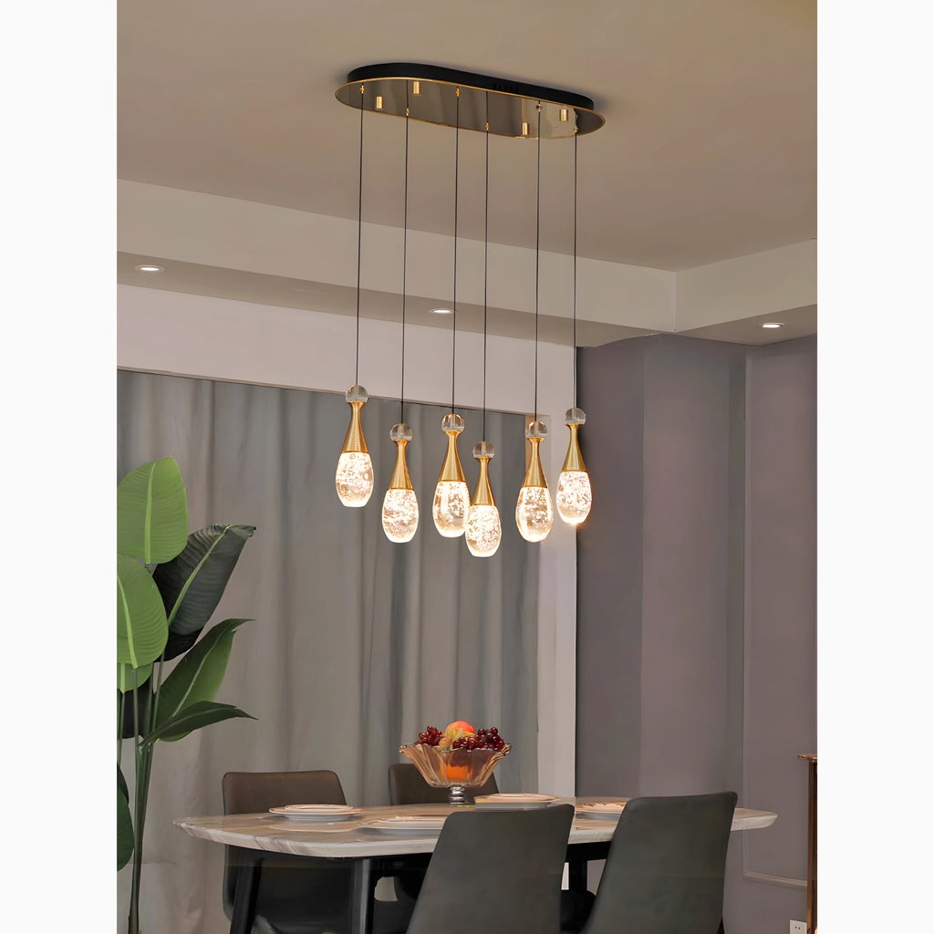 Dolceacqua | Gold Crystal Jellyfish Style Ceiling Light