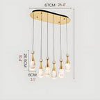 Dolceacqua | Gold Crystal Jellyfish Style Ceiling Light