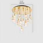 Dolceacqua | Gold Crystal Jellyfish Style Ceiling Light