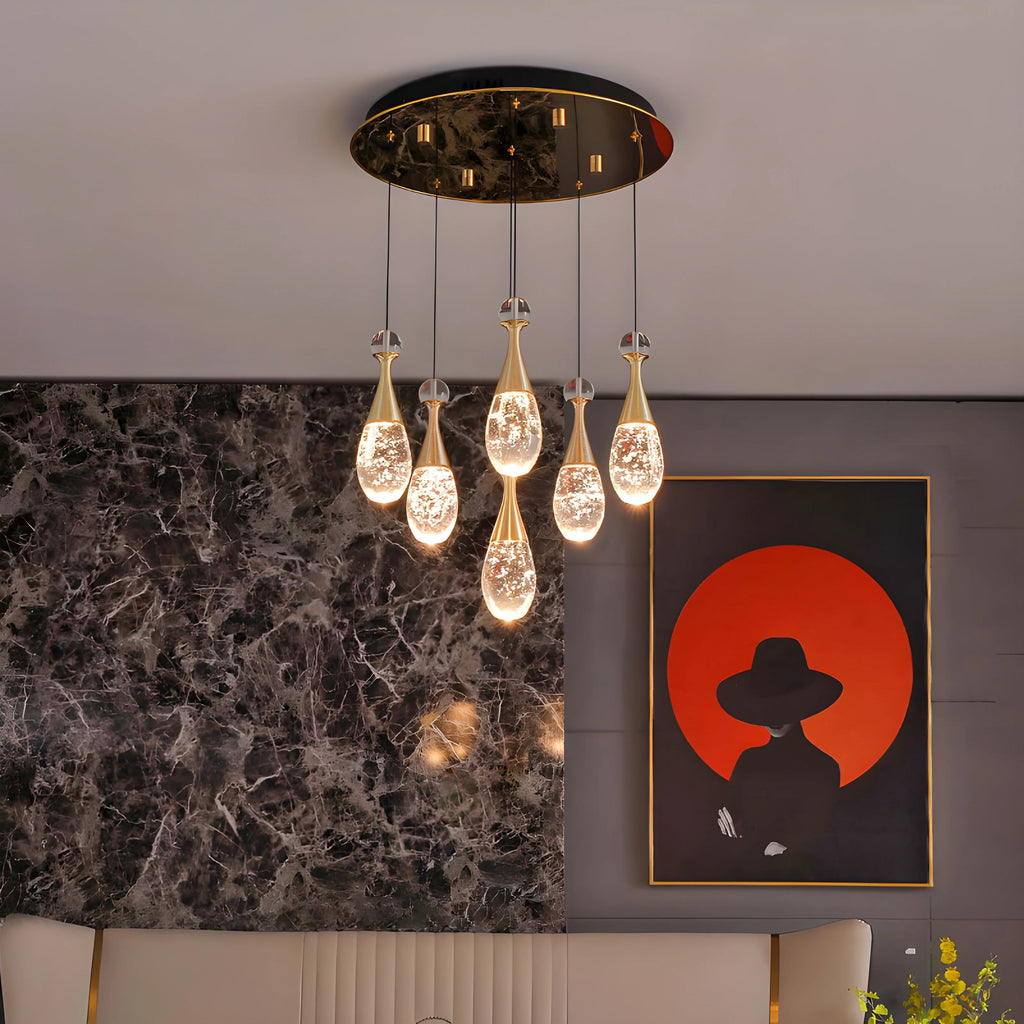 Dolceacqua | Gold Crystal Jellyfish Style Ceiling Light
