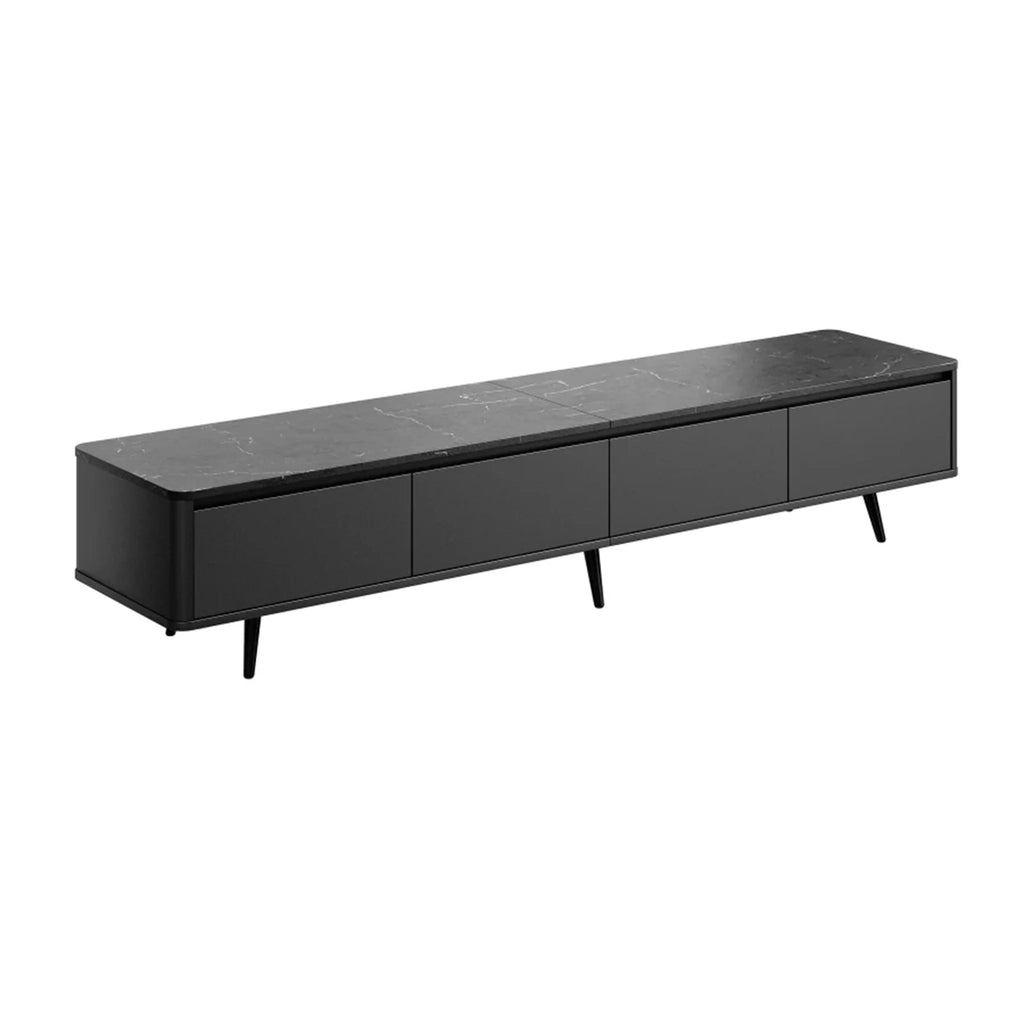 Dordogne | Modern Marble Top Black TV Stand
