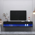 Drava | Floating Simple TV Stand with LED Lighting