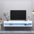 Drava | Floating Simple TV Stand with LED Lighting