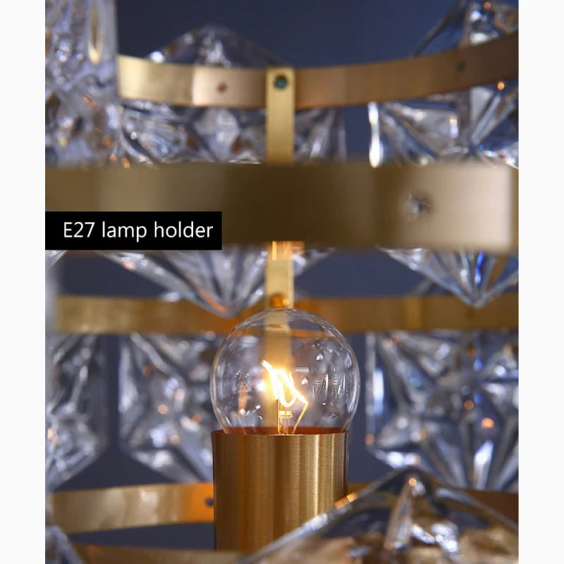 Dubendorf | Nordic Luxury Crystal LED Floor Lamp With Marble Base