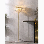 Dubendorf | Nordic Luxury Crystal LED Floor Lamp With Marble Base