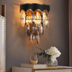 Ebro | Black Crystal Wall Lighting