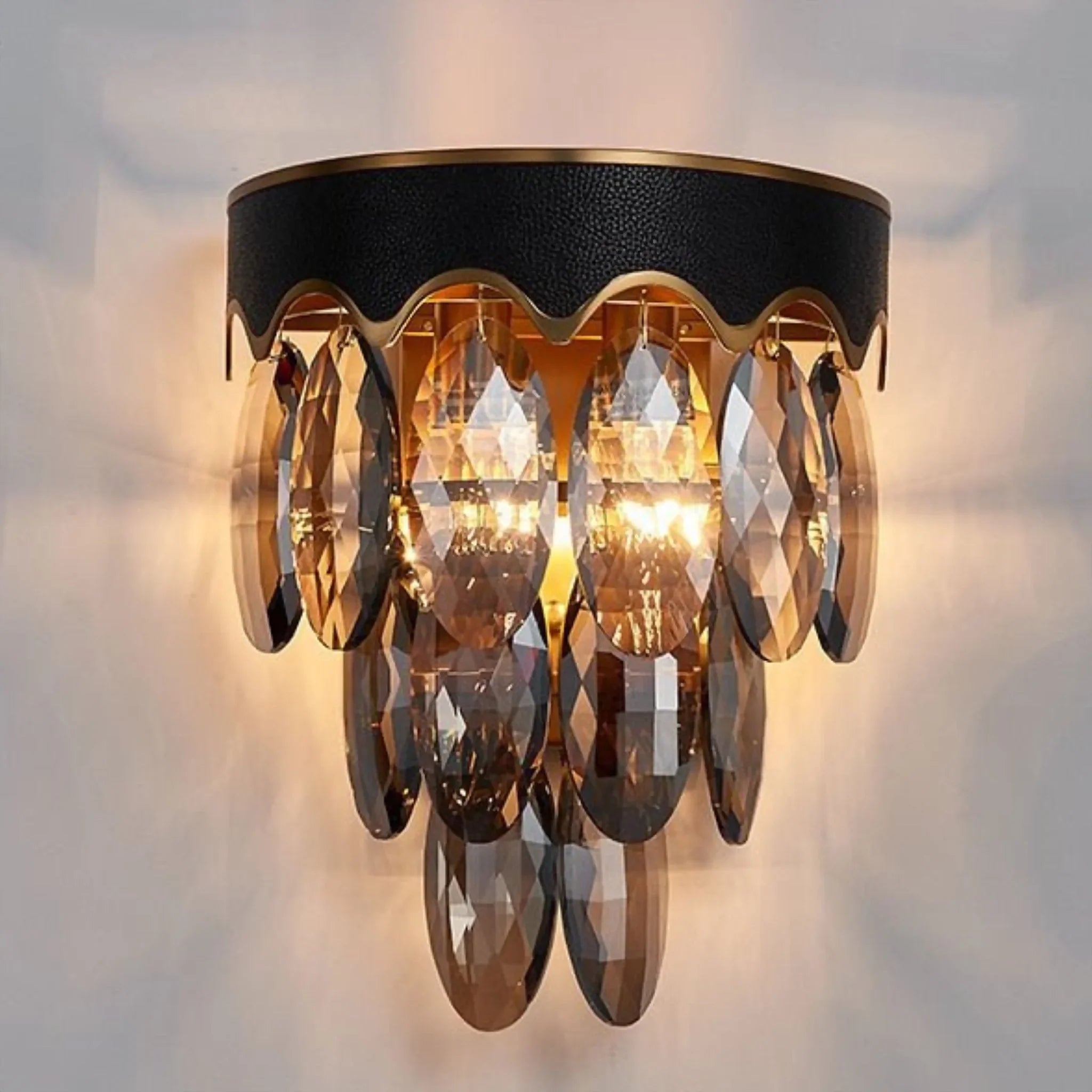 Ebro | Black Crystal Wall Lighting