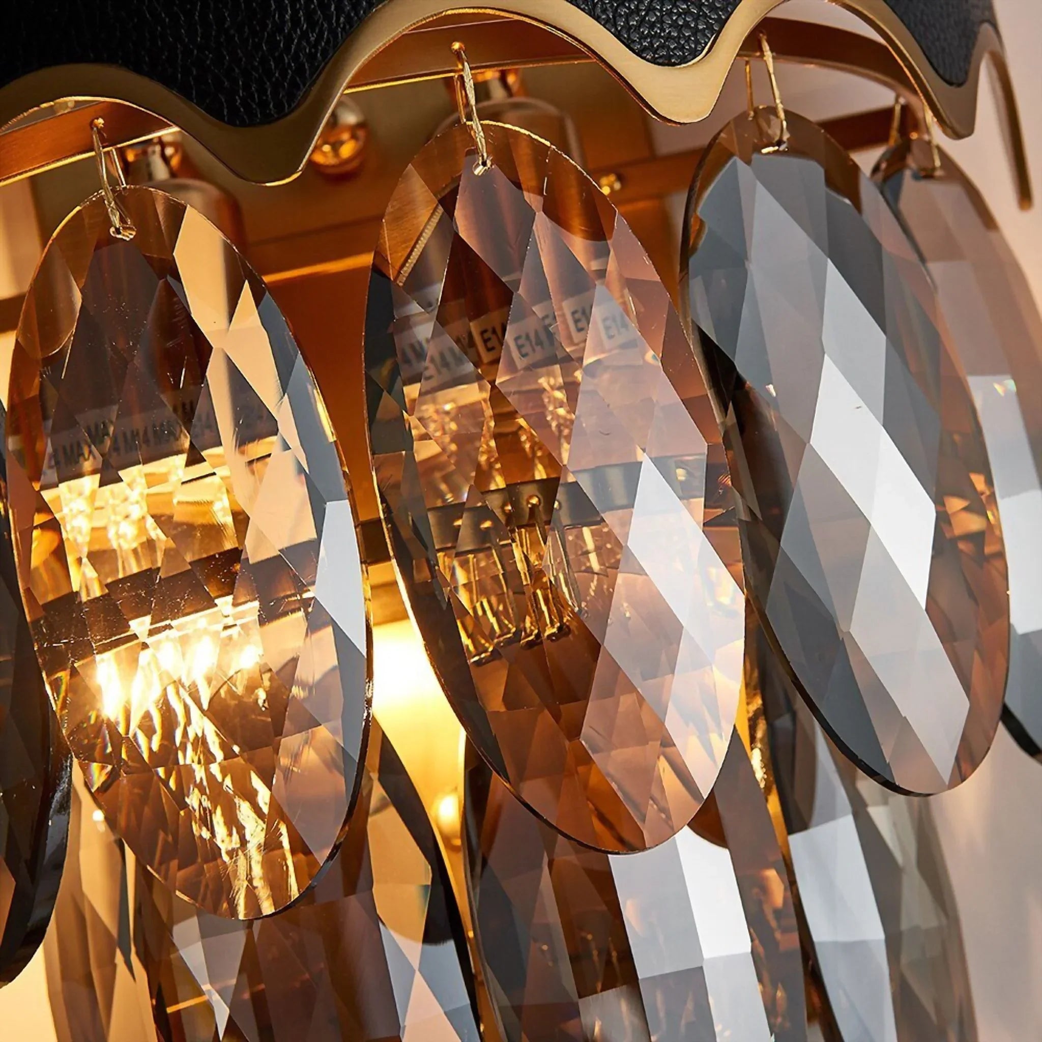 Ebro | Black Crystal Wall Lighting