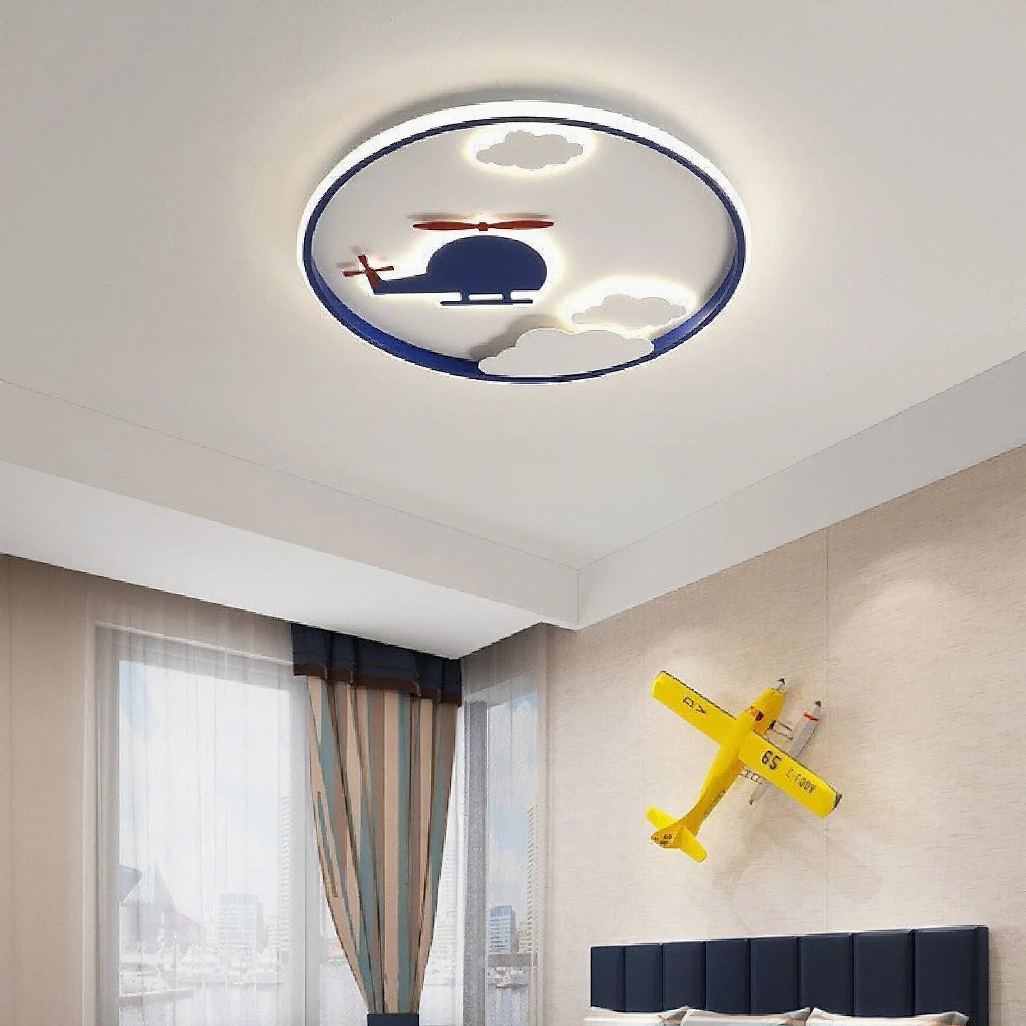 Ecublens | LED Ceiling Helicopter Lamp for Kids Room