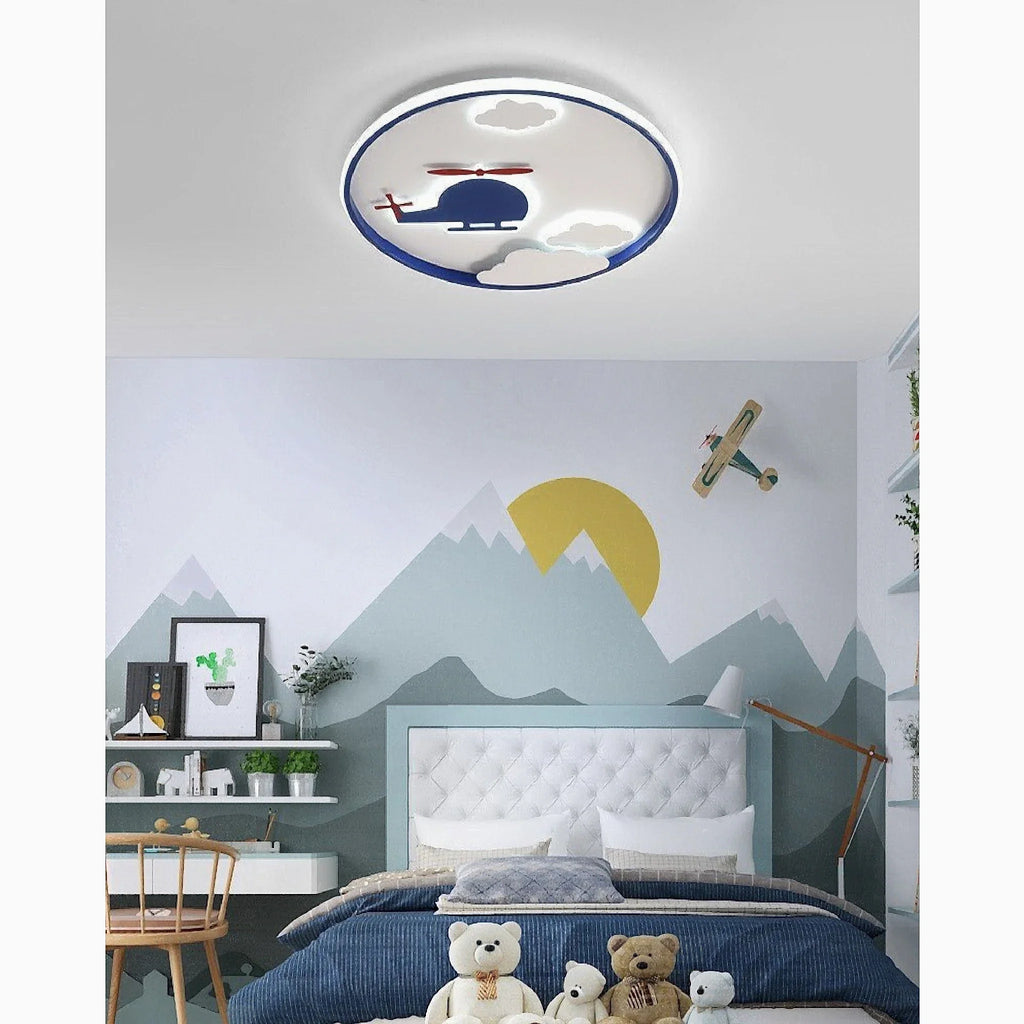 Ecublens | LED Ceiling Helicopter Lamp for Kids Room