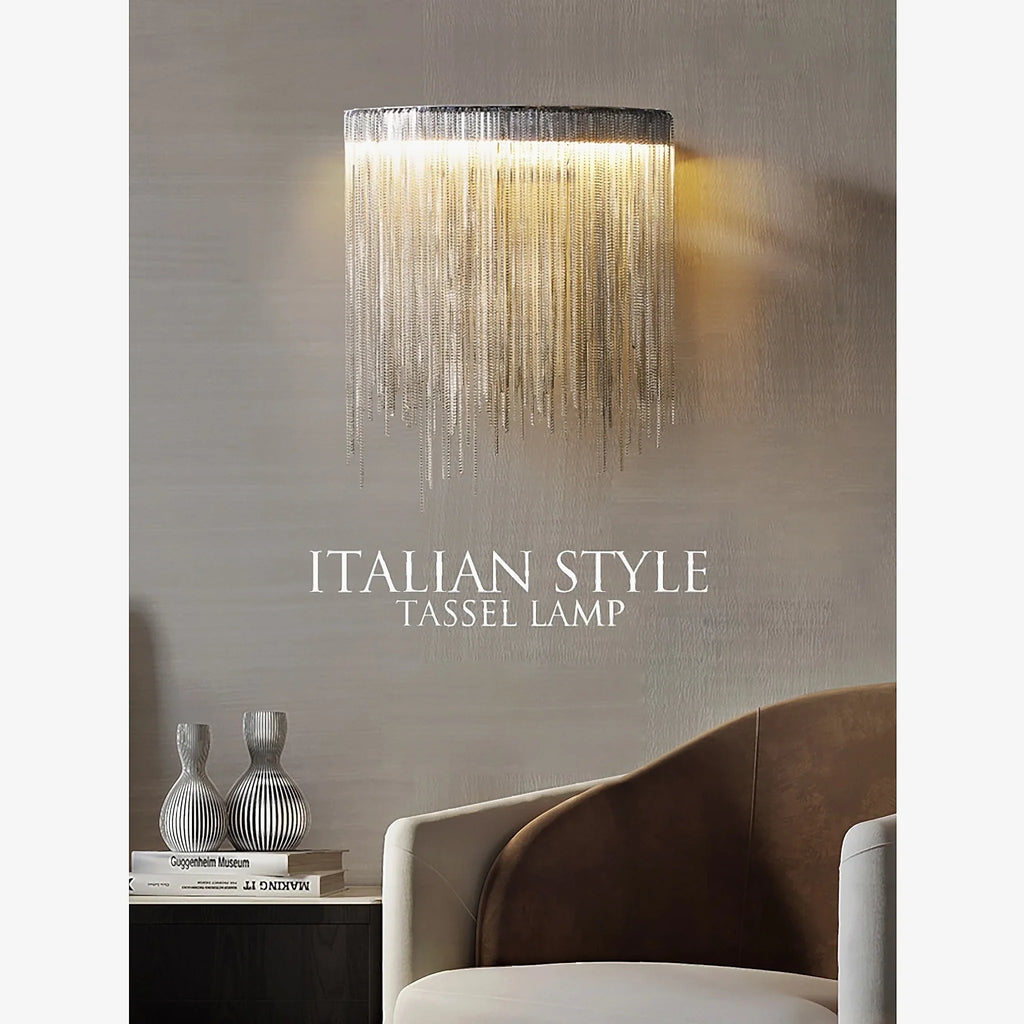 Eibar | Chrome Modern Led Chain Wall Lamp