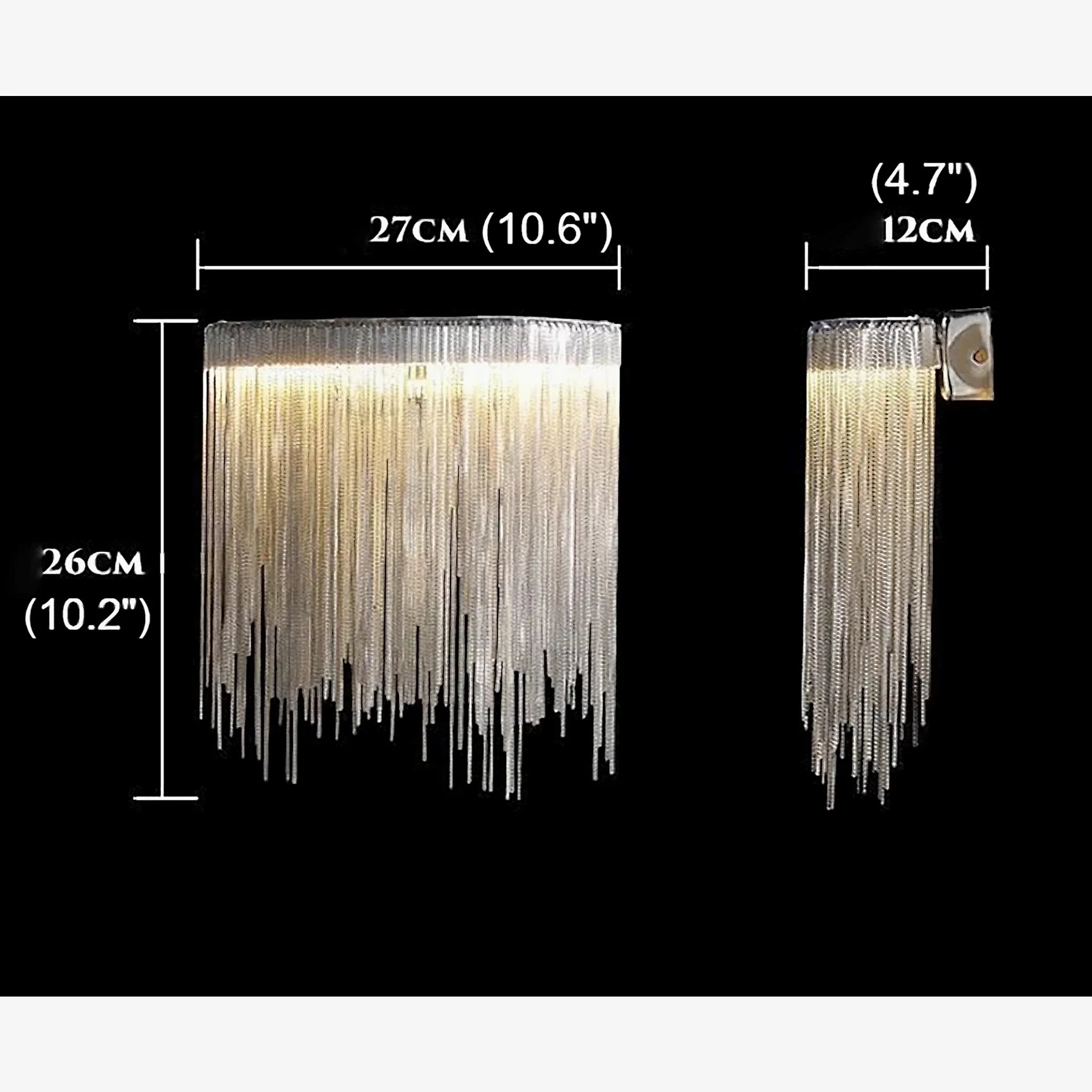 Eibar | Chrome Modern Led Chain Wall Lamp