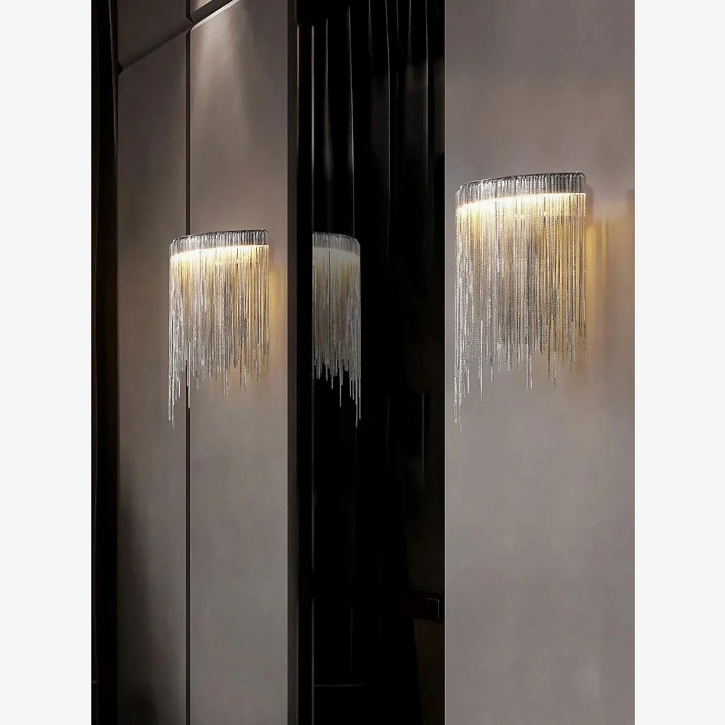 Eibar | Chrome Modern Led Chain Wall Lamp