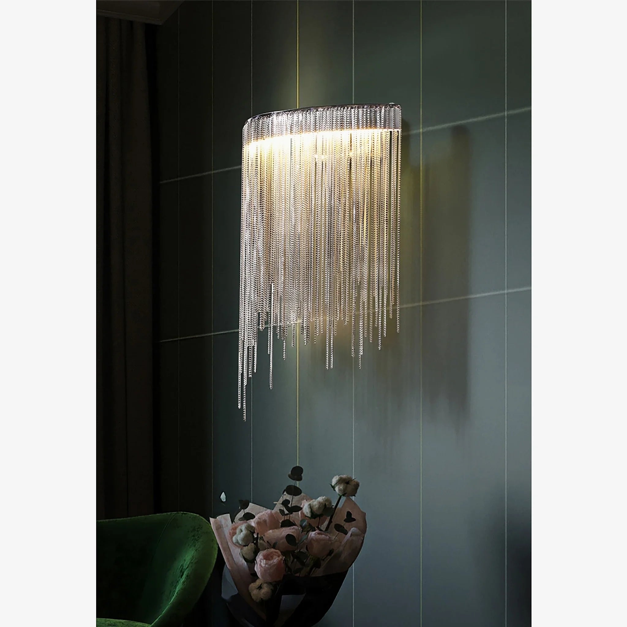 Eibar | Chrome Modern Led Chain Wall Lamp