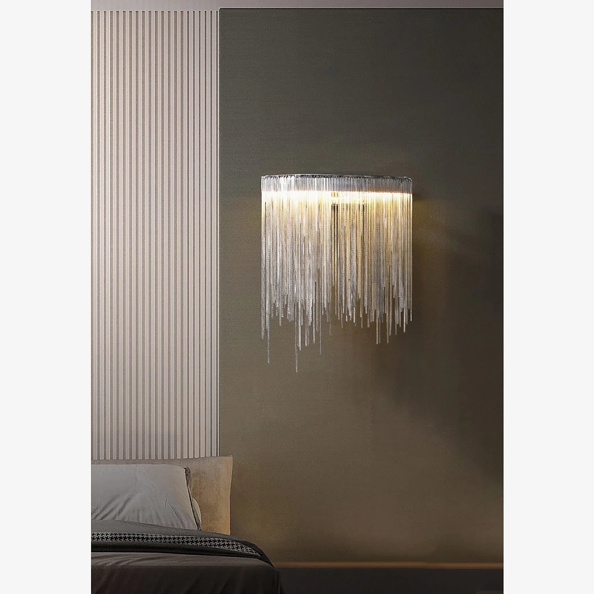 Eibar | Chrome Modern Led Chain Wall Lamp