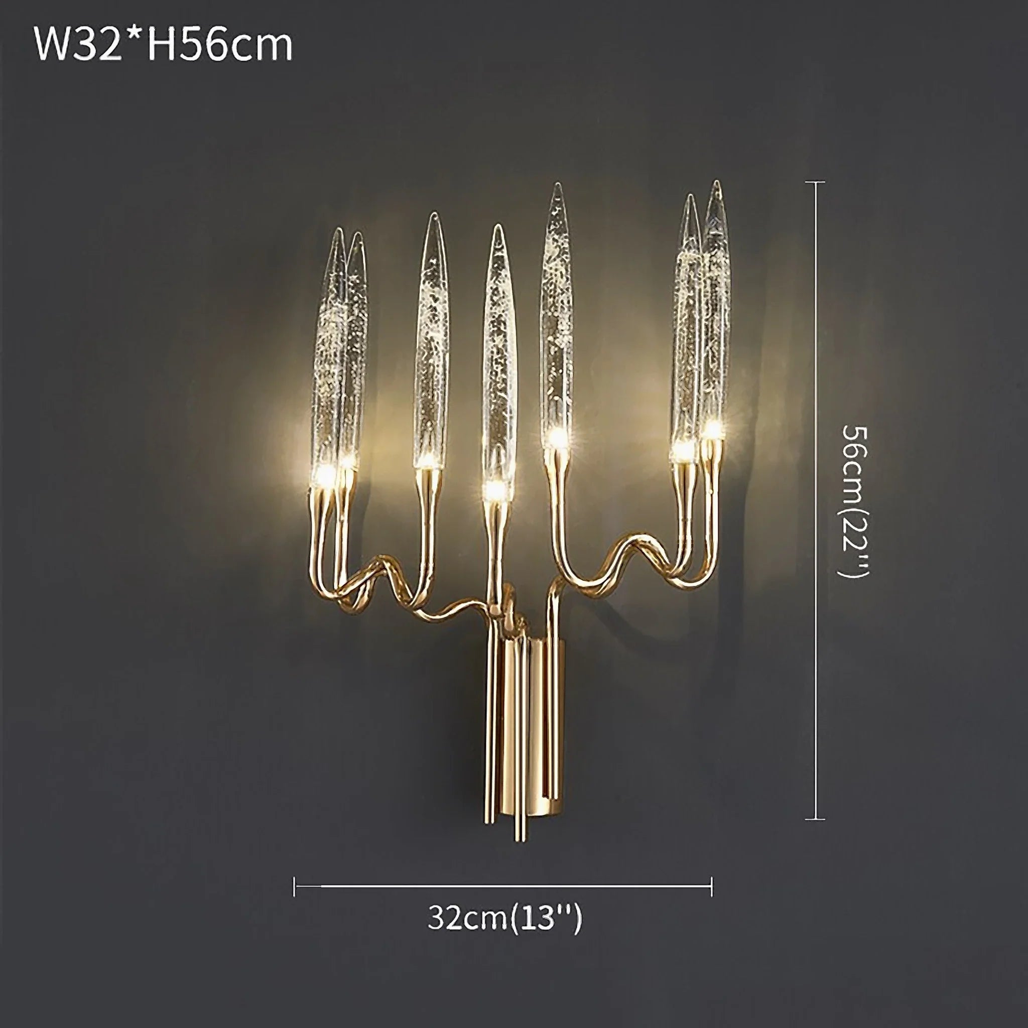 Eivissa | Luxury Crystal Candle LED Wall Lamp