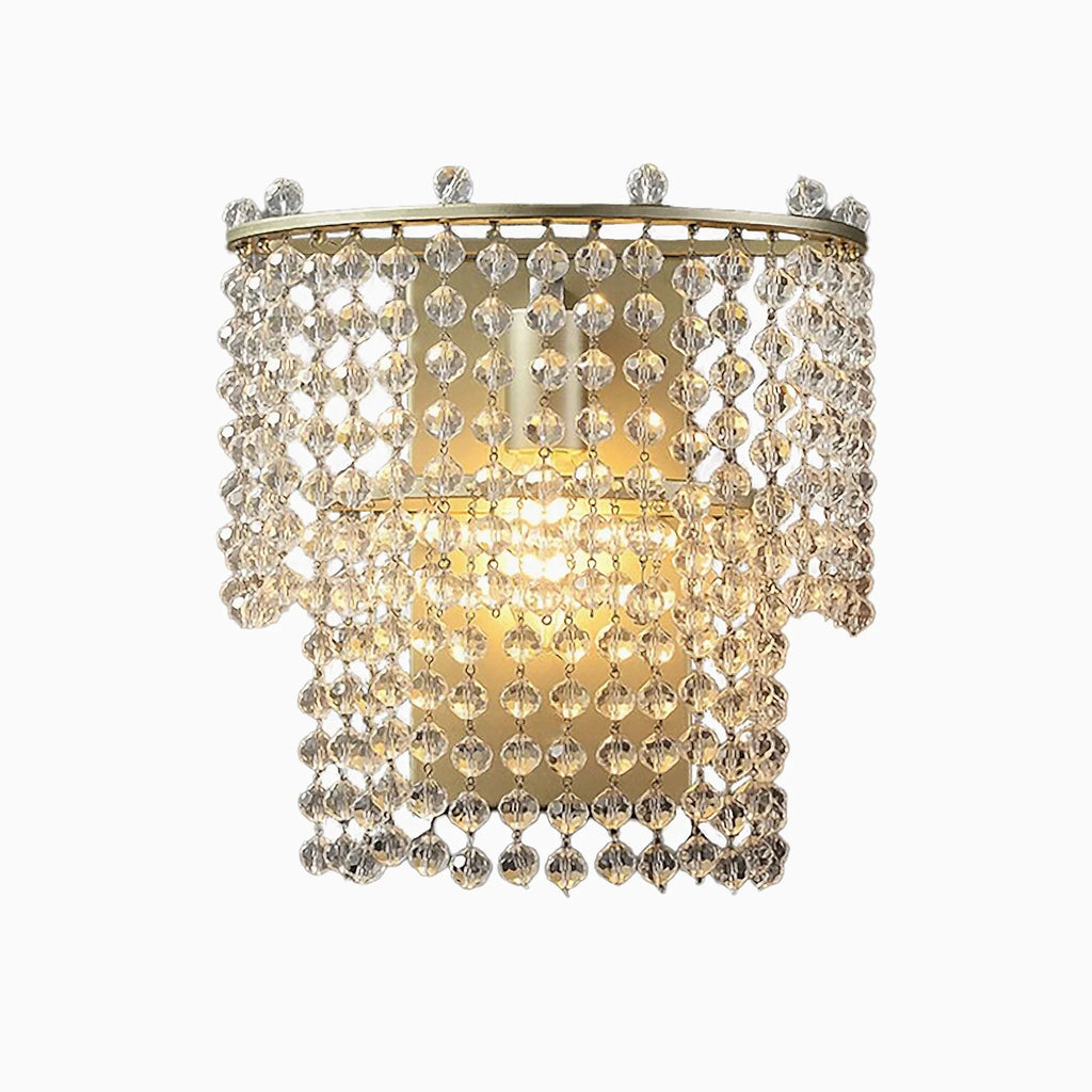 Elda | Chrome/Gold Crystal Modern Wall Lamp