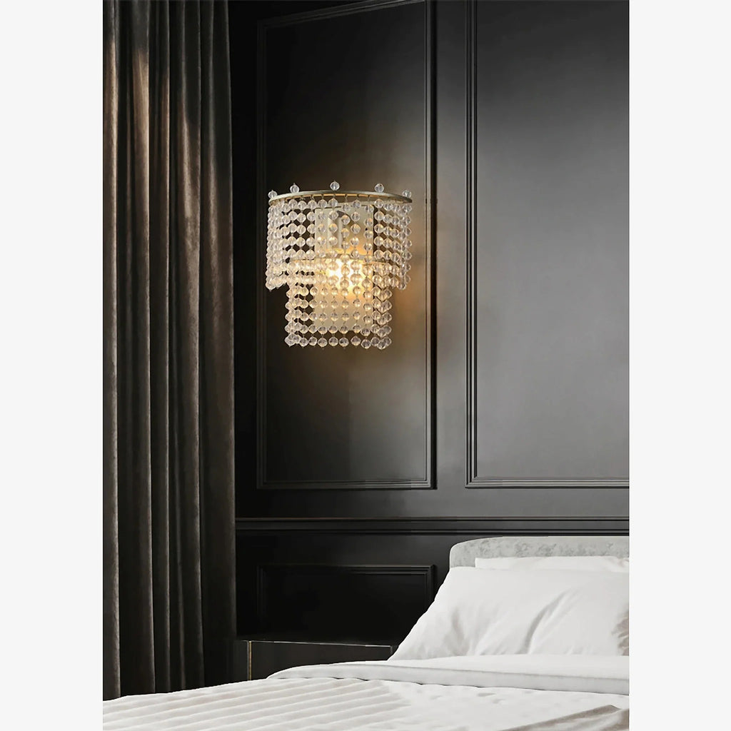 Elda | Chrome/Gold Crystal Modern Wall Lamp