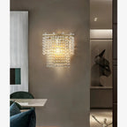 Elda | Chrome/Gold Crystal Modern Wall Lamp