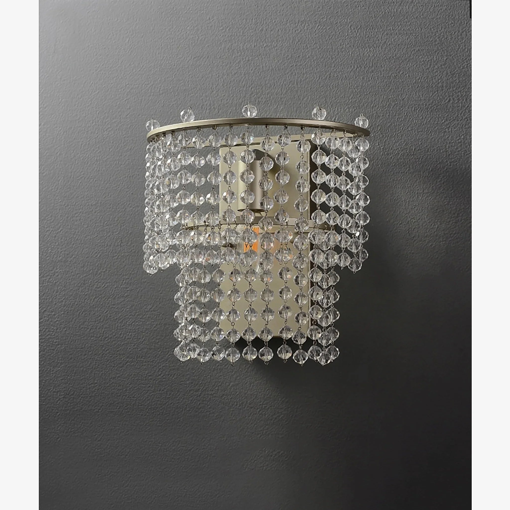 Elda | Chrome/Gold Crystal Modern Wall Lamp