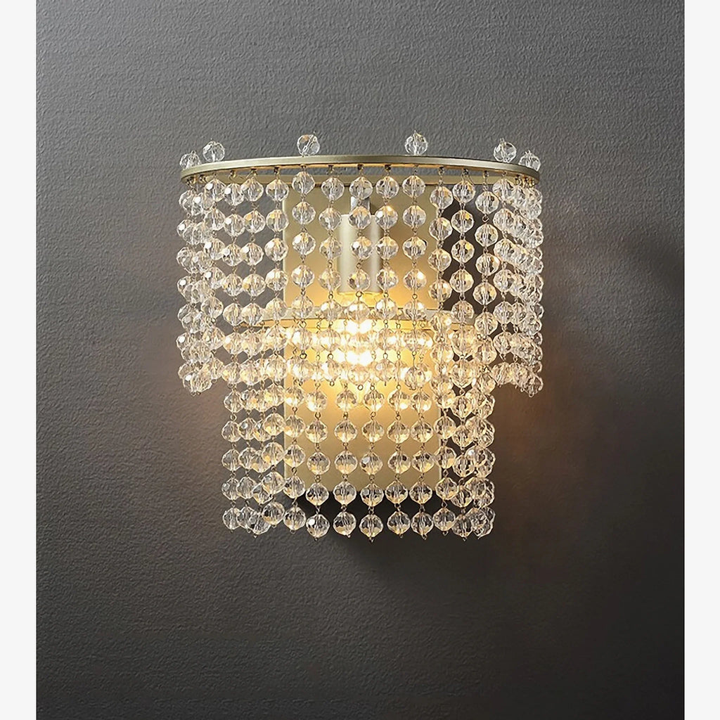 Elda | Chrome/Gold Crystal Modern Wall Lamp