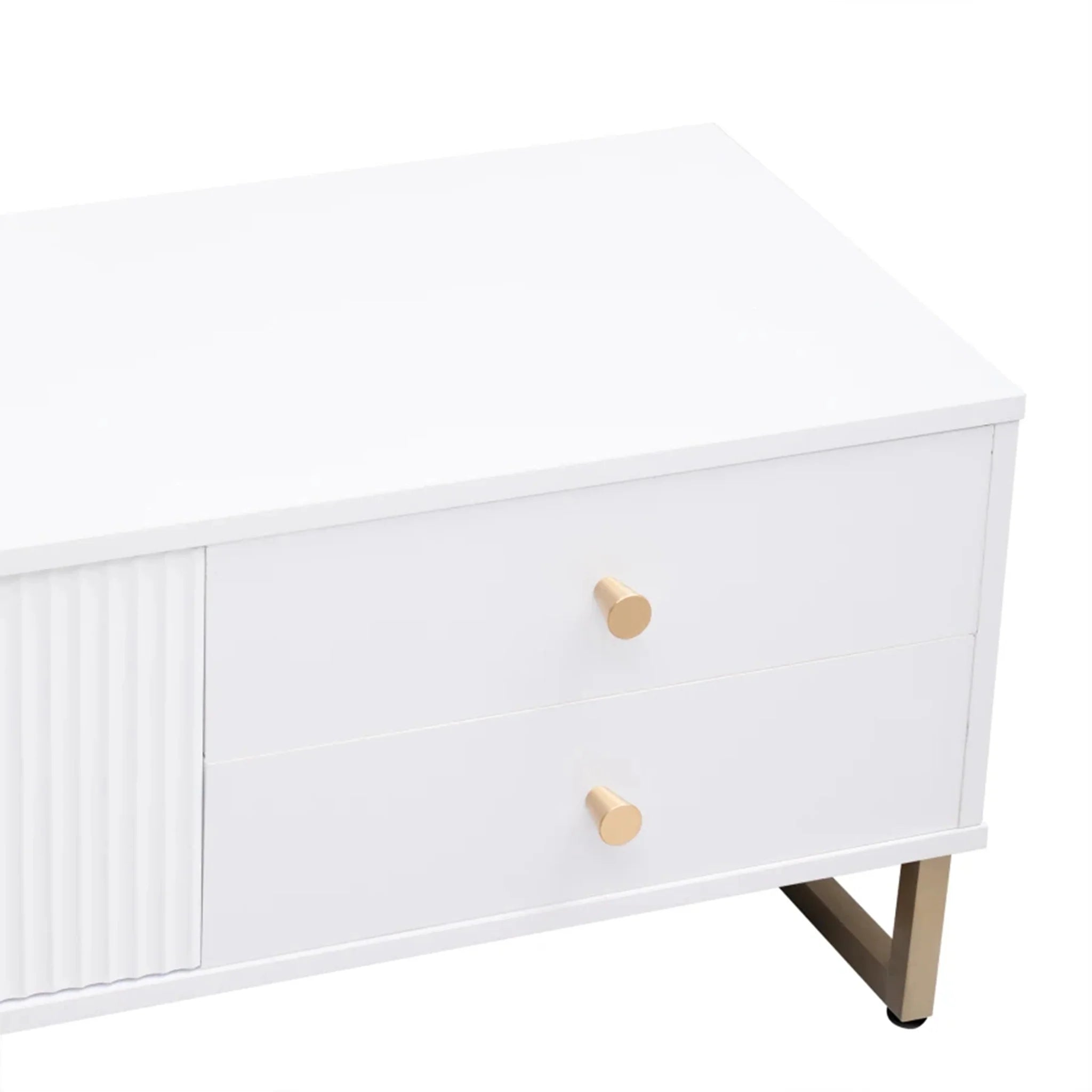 Elster | Vintage Style Elegant White TV Stand