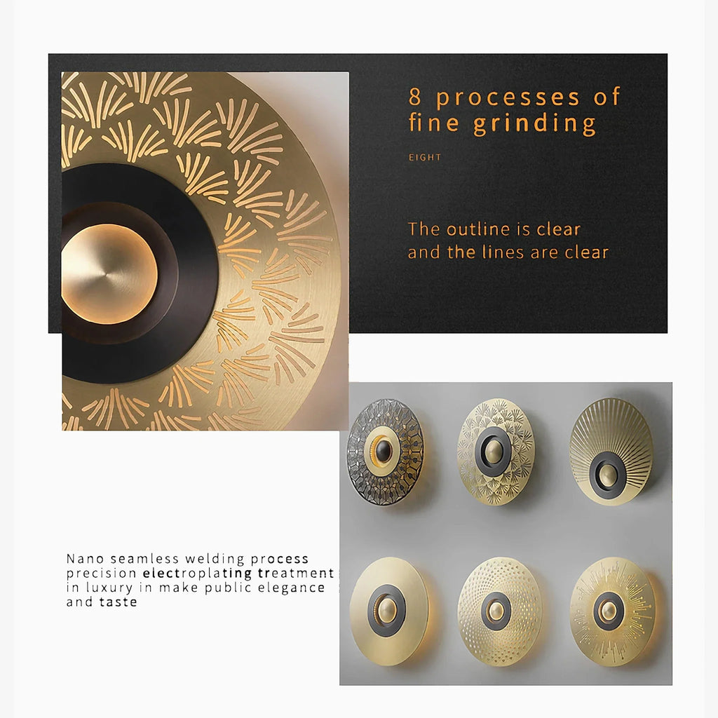 Ferrol | Gold/Black Modern LED wall lamp