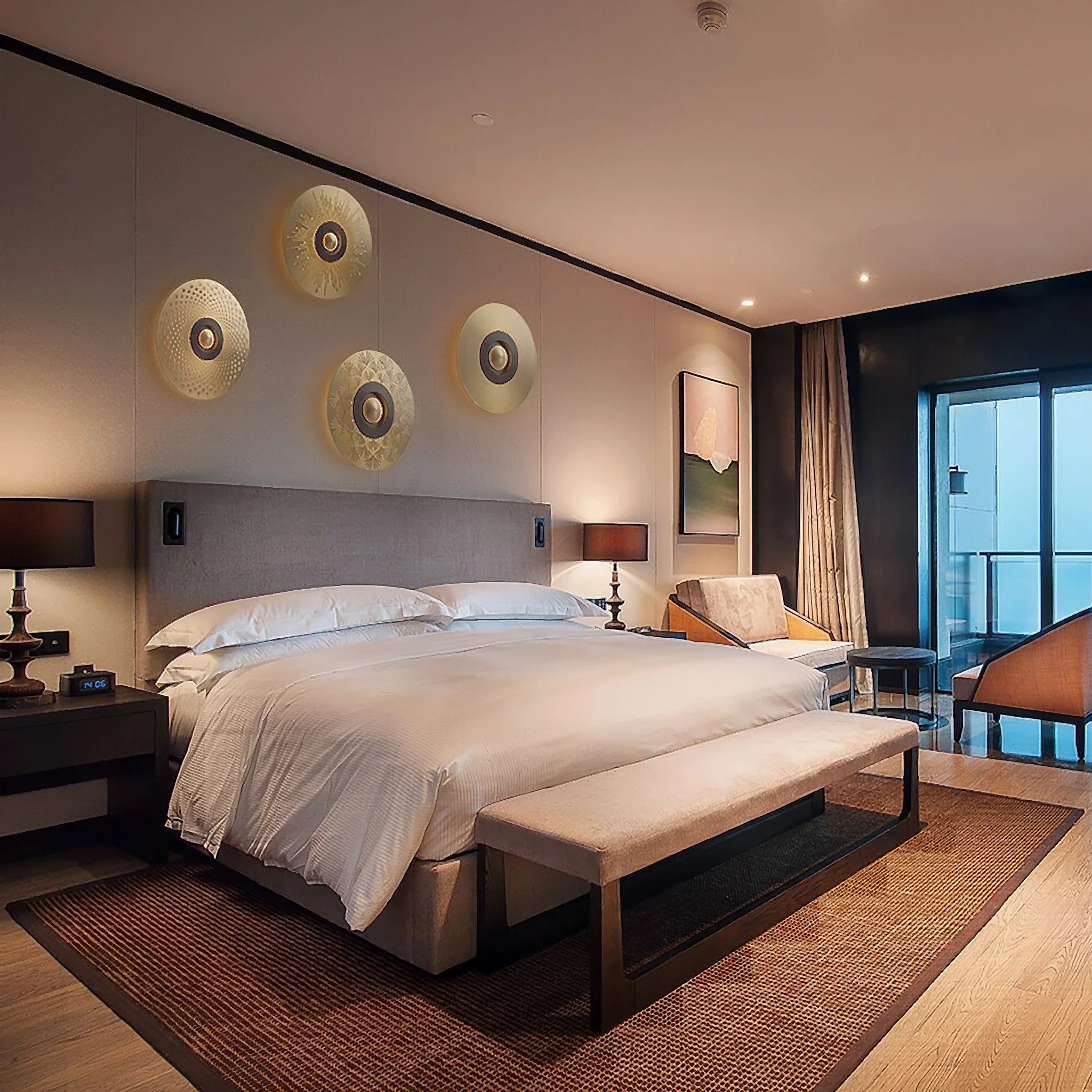 Ferrol | Gold/Black Modern LED wall lamp