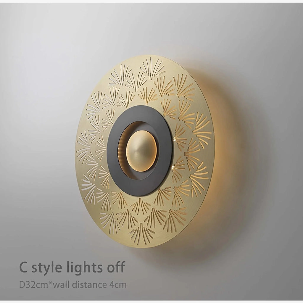 Ferrol | Gold/Black Modern LED wall lamp