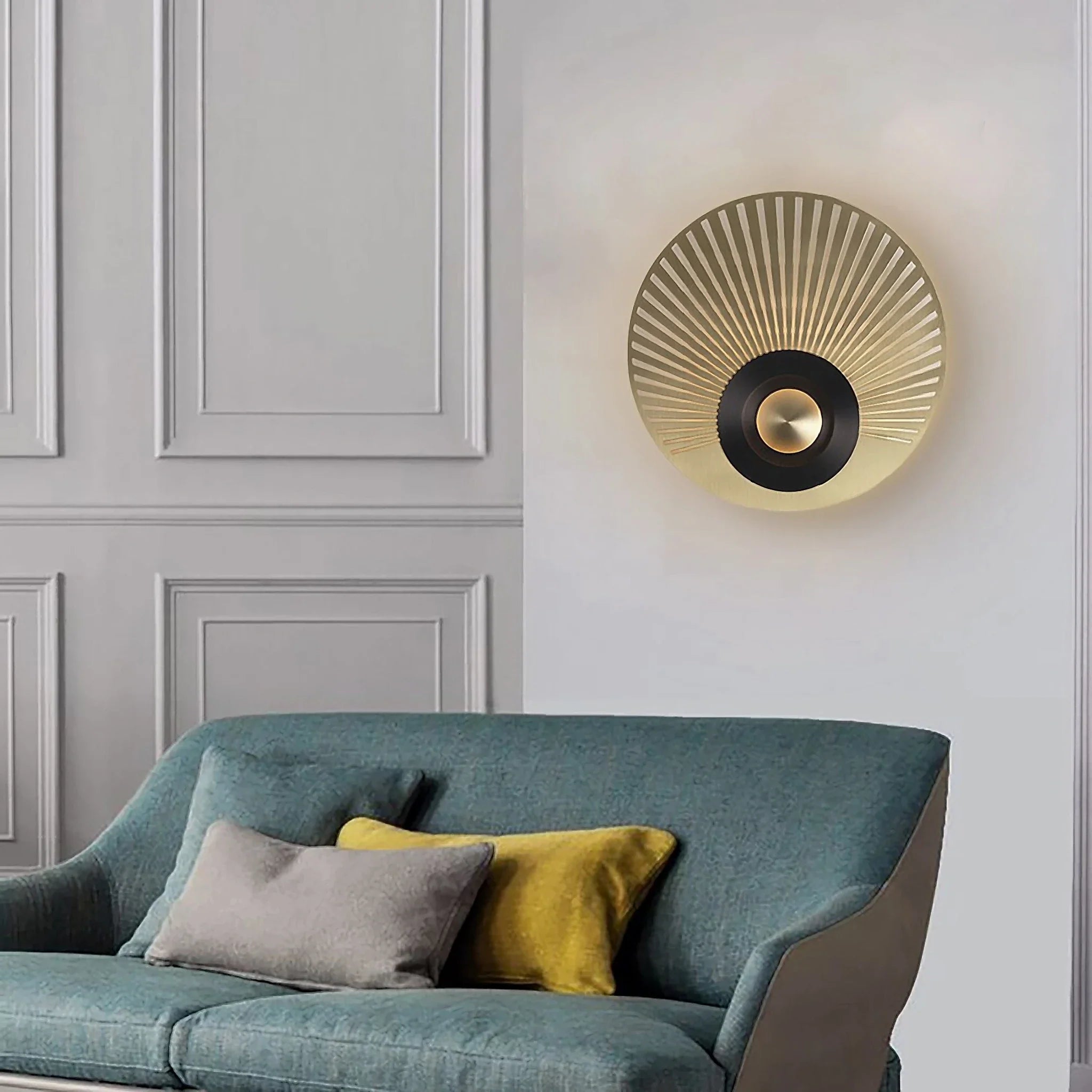 Ferrol | Gold/Black Modern LED wall lamp