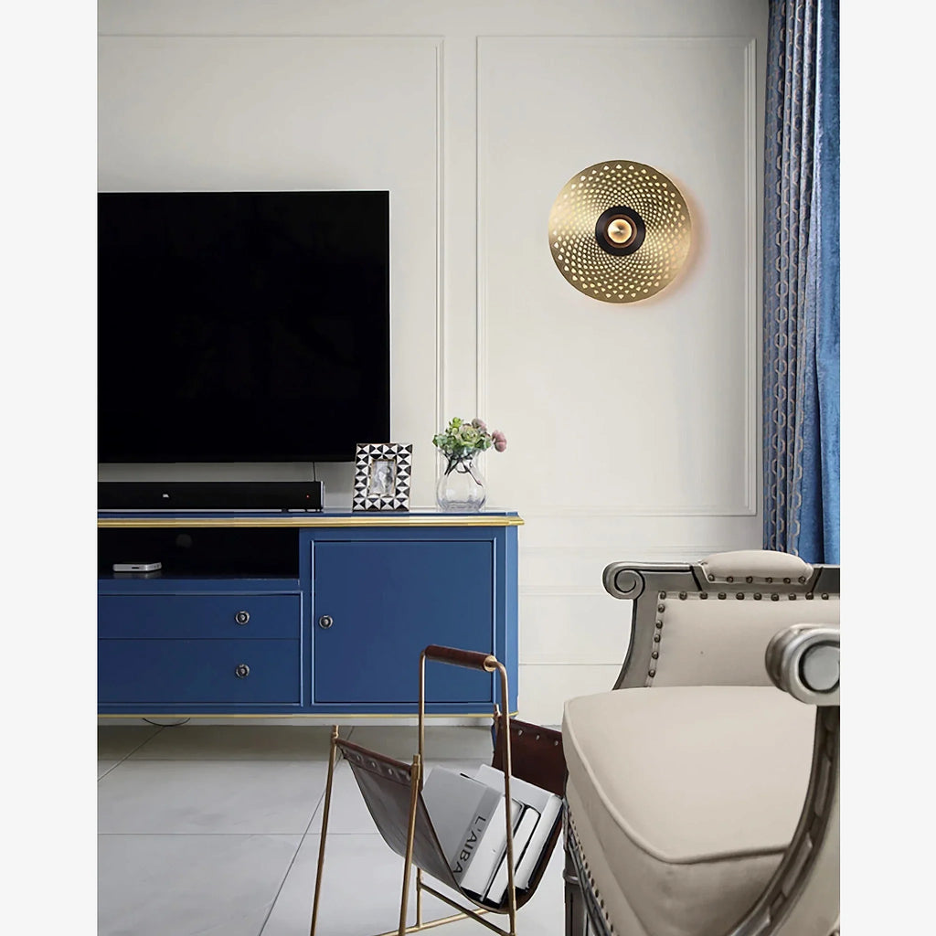 Ferrol | Gold/Black Modern LED wall lamp