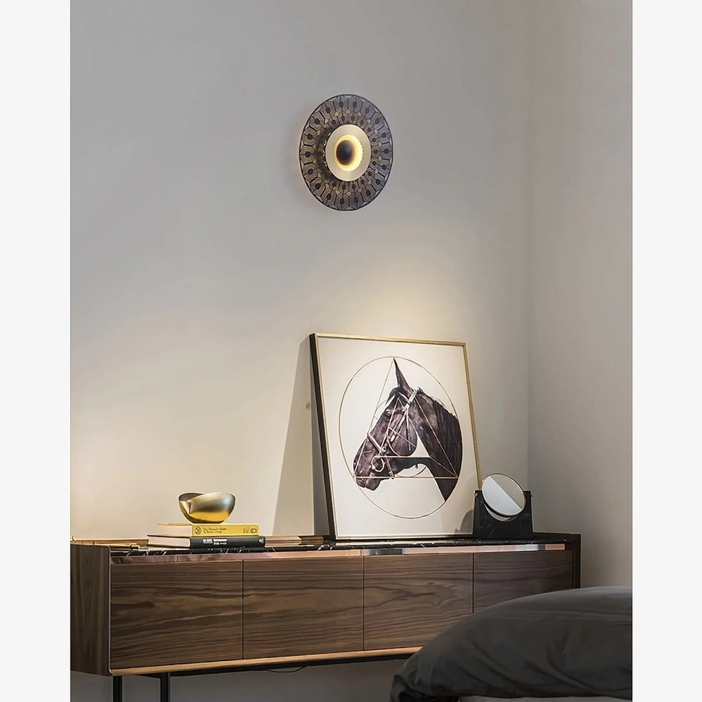 Ferrol | Gold/Black Modern LED wall lamp