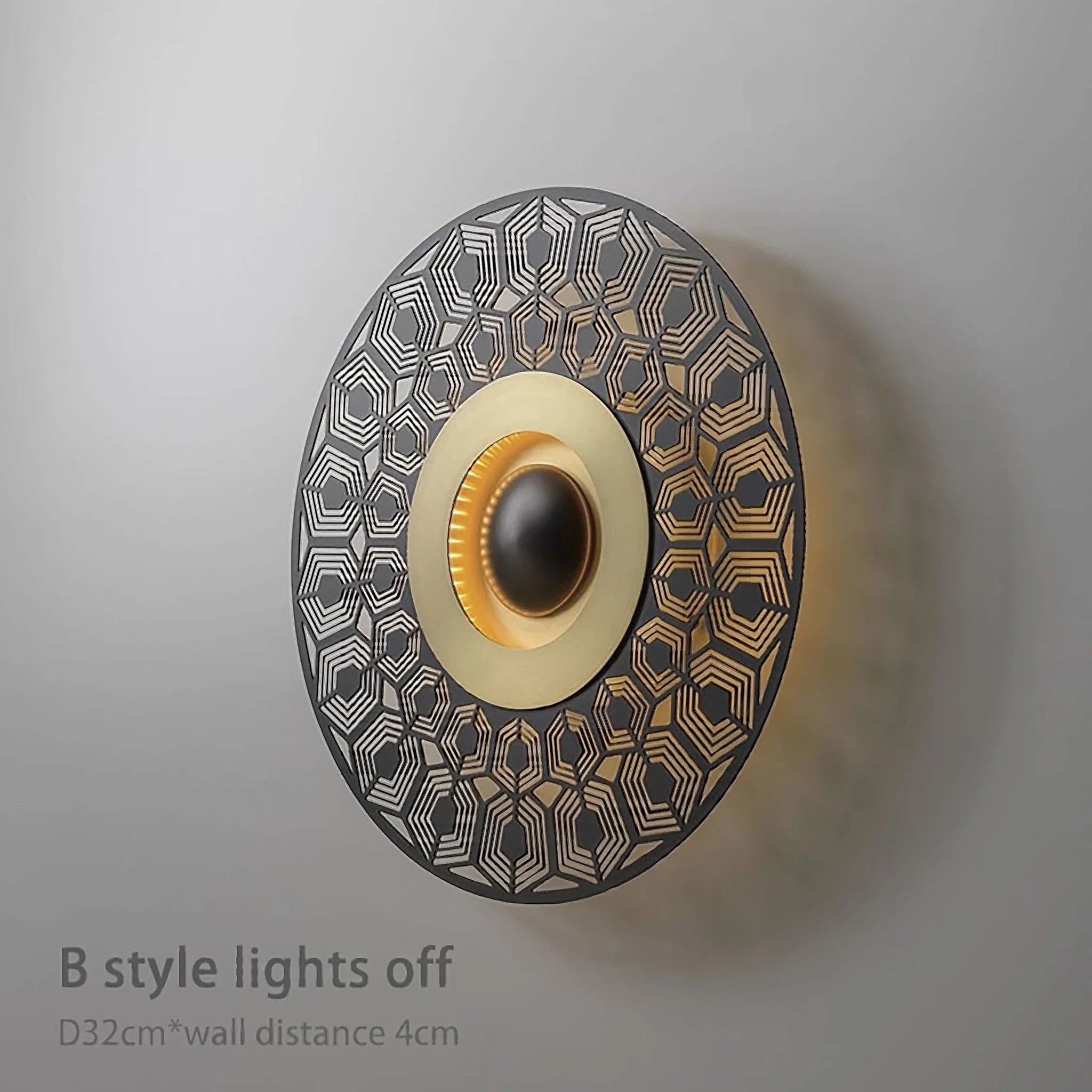 Ferrol | Gold/Black Modern LED wall lamp