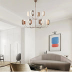 Fiesch | Modern Art-Deco Rose Gold Ceiling LED Chandelier